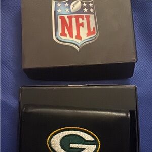 NFL Black Wallet with Green Bay Packers Logo